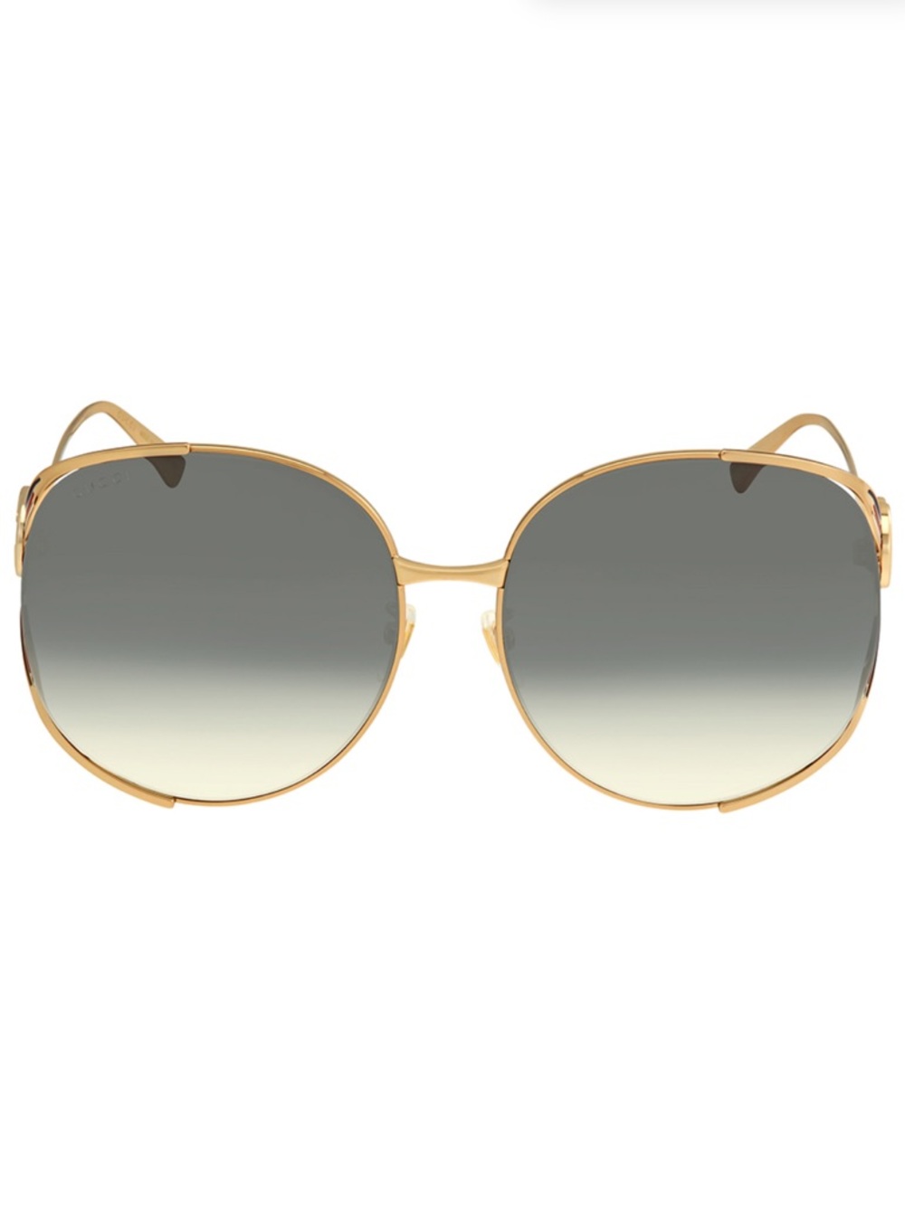 Gucci Gold Fork 63MM Round Sunglasses 0225S